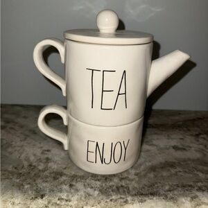 Mud Pie Bistro Stacked Tea for One “Enjoy”